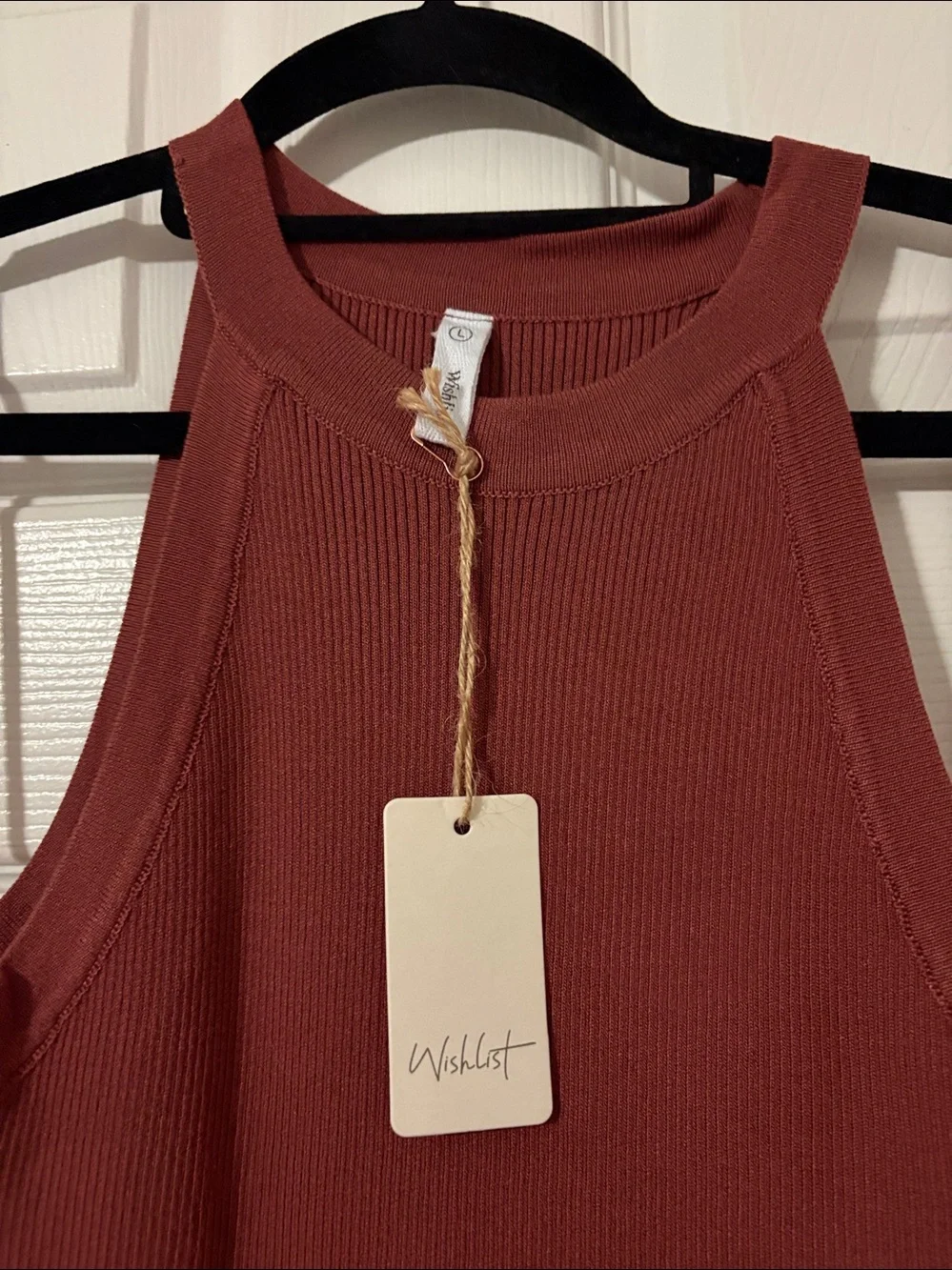 wishlist ribbed tank sz lg - Picture 3 of 4